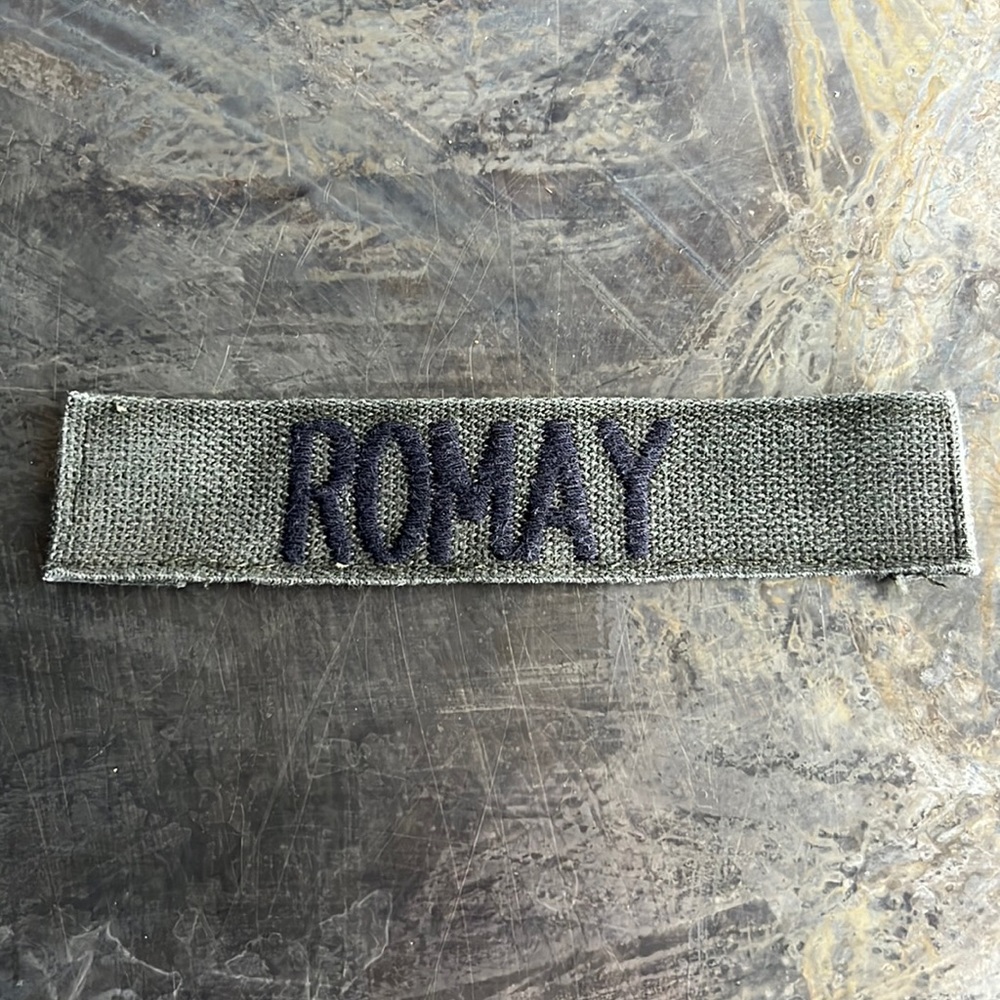 ROMAY Embroidered Vintage ‘Army Green’ Military Name Tape Patch